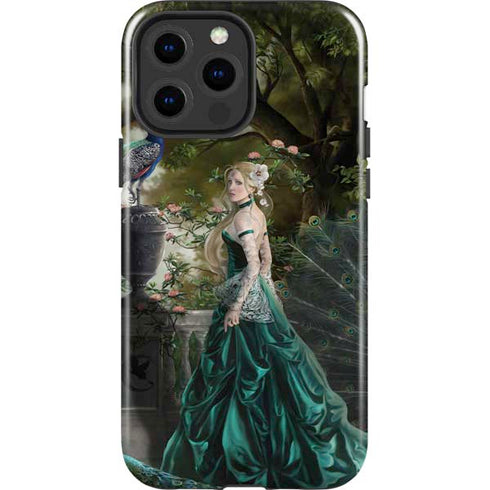 Woman with Peacocks by Nene Thomas iPhone 15 Pro Max Impact Case